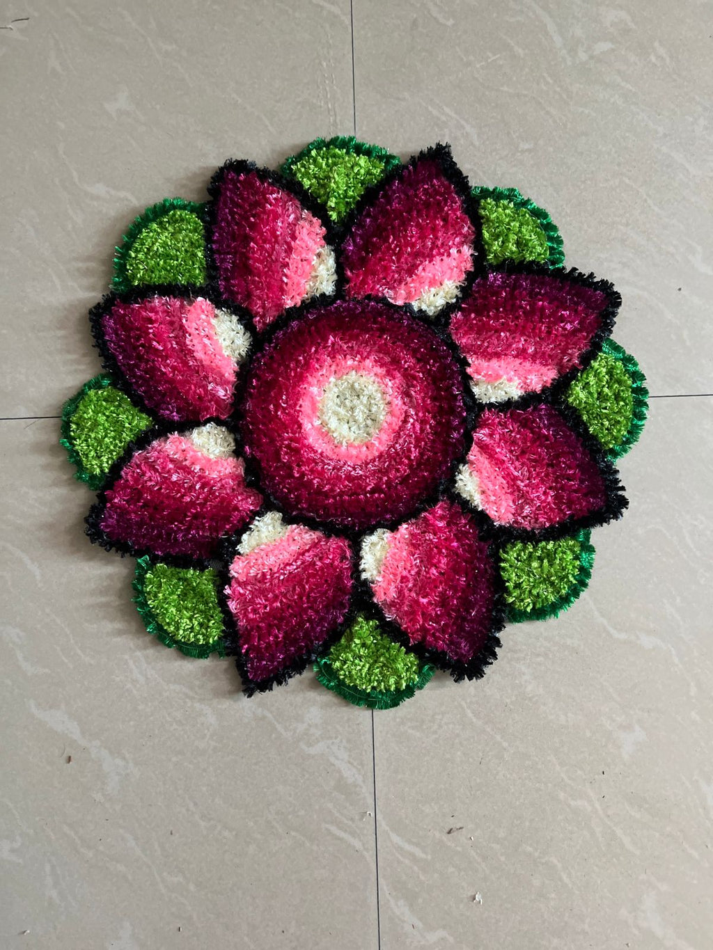 Fur Wool Multi-Petal Lotus Pooja Aasan