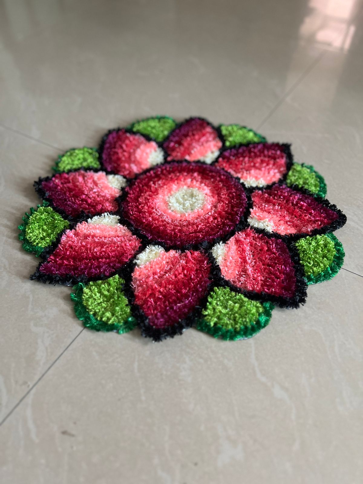 Fur Wool Multi-Petal Lotus Pooja Aasan - View 2