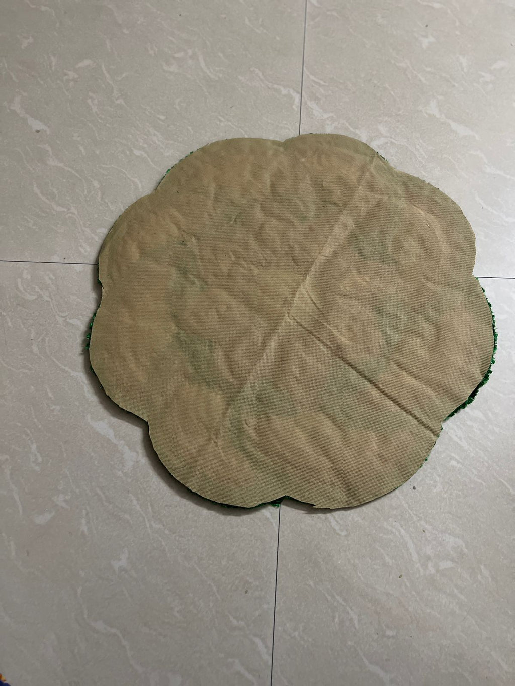 Fur Wool Marigold Round Pooja Aasan - View 3